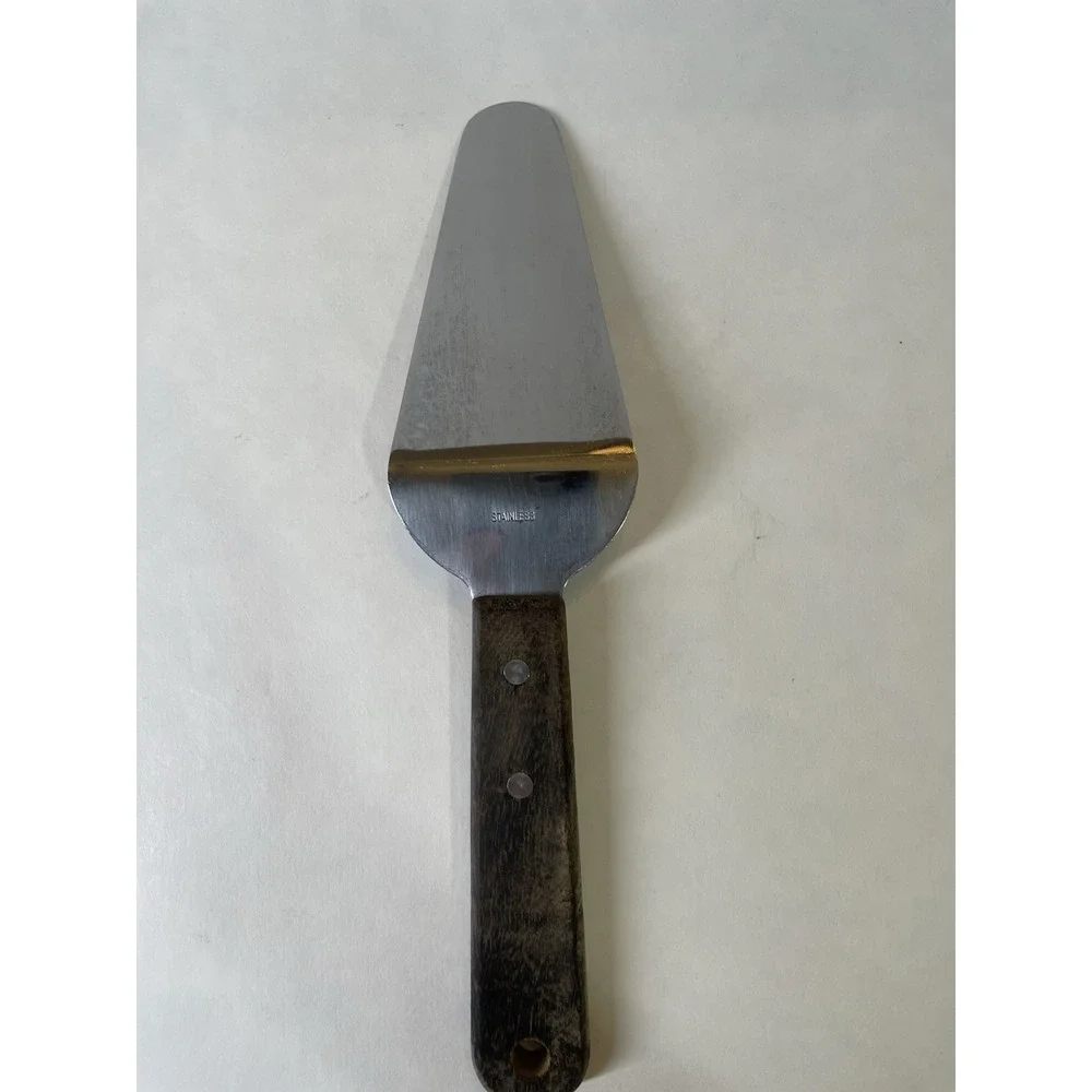 Vintage Dexter Stainless Pie Cake Server Walnut‎ Wood Handle W94852